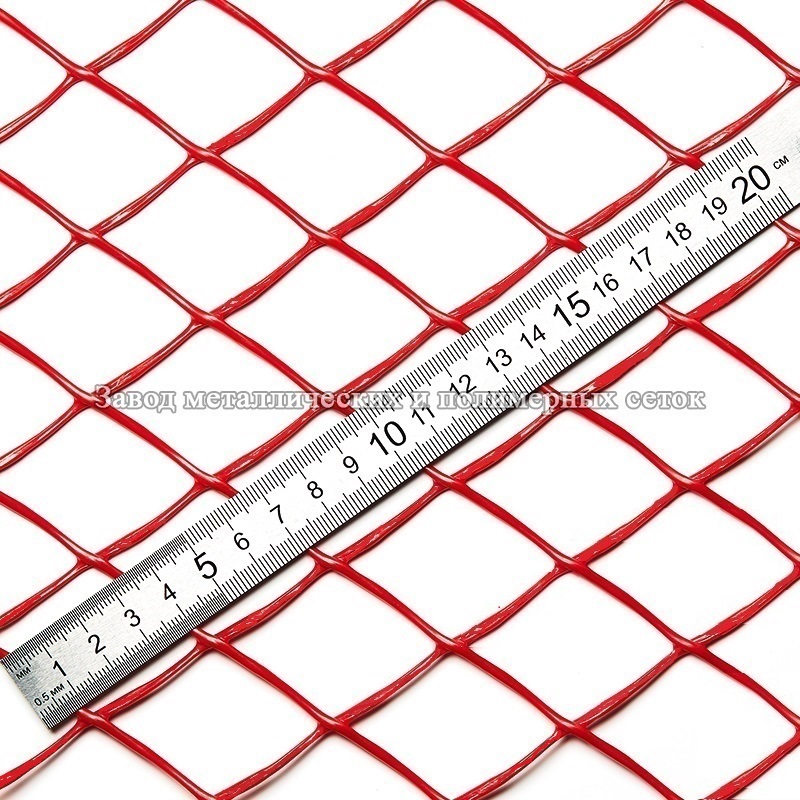 Сетка полимерная 25х25 (1,2х30)м красная